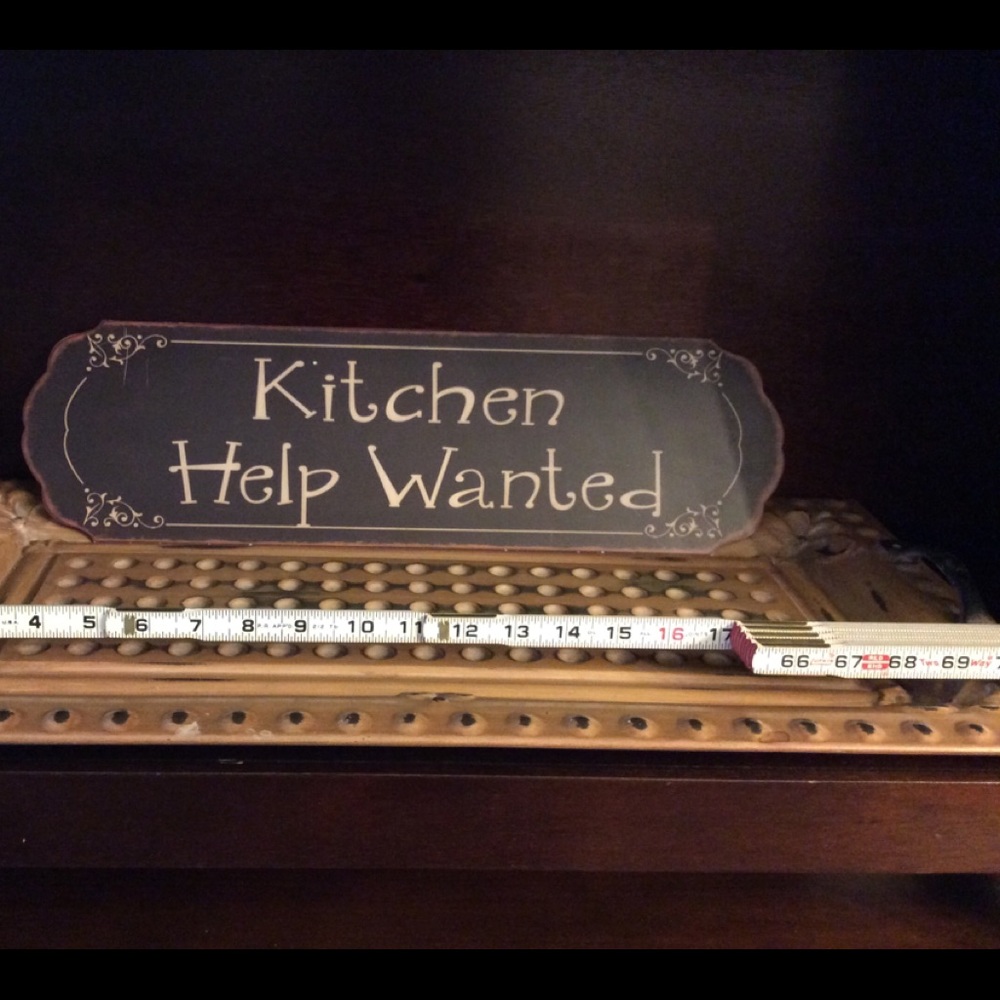 Sign “Kitchen Help Wanted”, like new, nice detail